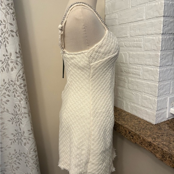 Elegant Cream Lulus tweed Dress women’s small - Picture 3 of 10